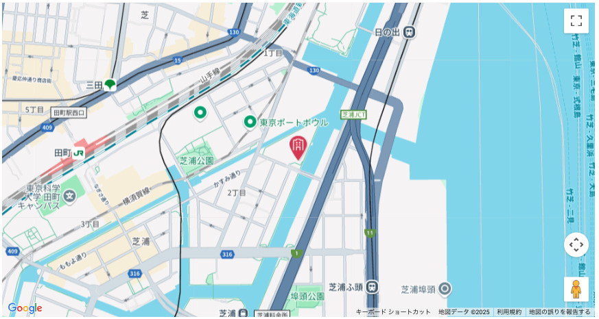 ★仲介手数料無料★キョウエイハイツ田町（南東向き・通風・採光良好）の地図