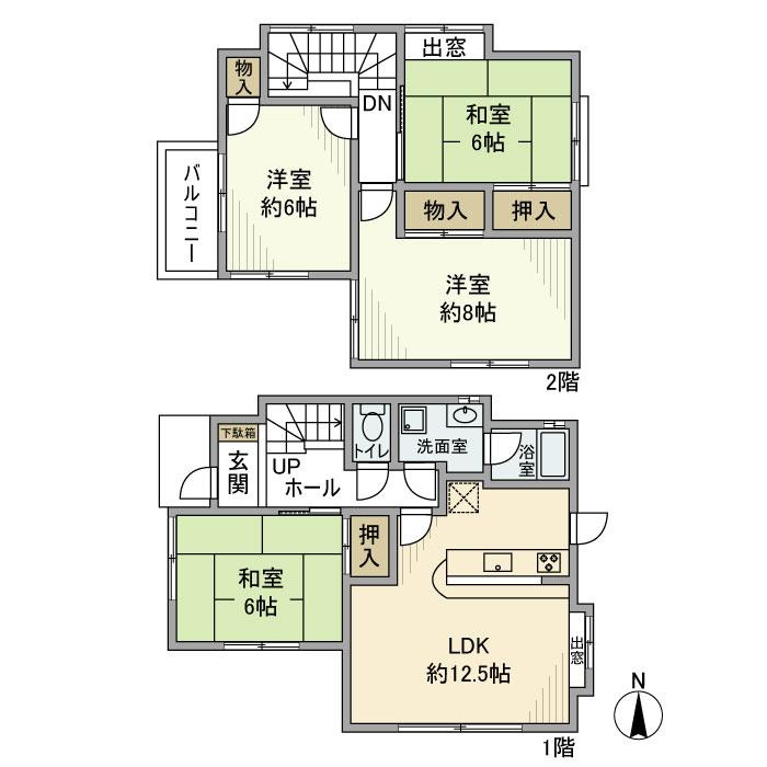 岡田戸建の間取り