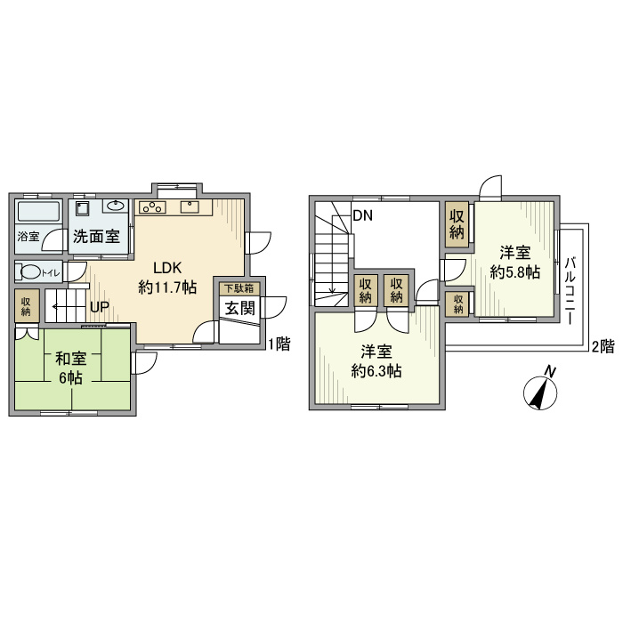 図師町戸建の間取り