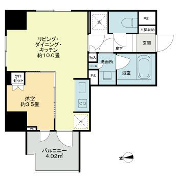 ライオンズ東向島ミレスの間取り