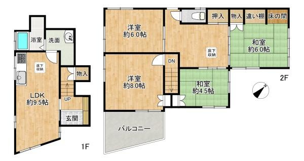 【間取り】 | 垂水区舞子坂1丁目　中古戸建