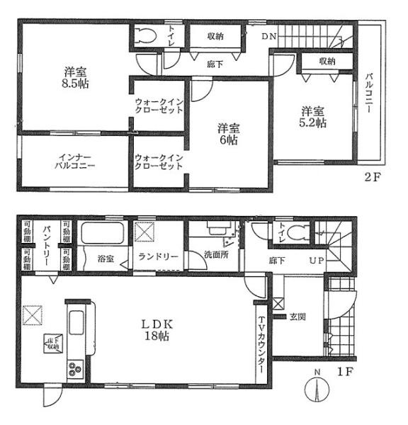 リーブルガーデン三吉赤部 ２号棟 ／新築一戸建の間取り