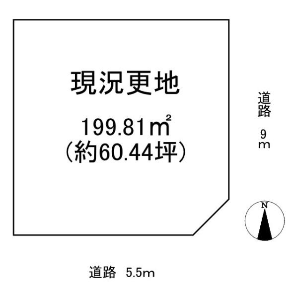 生駒郡平群町若葉台３丁目の売地の土地図