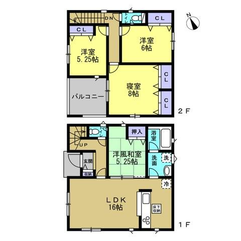 和歌山市新庄第4-2号棟　新築戸建の間取り