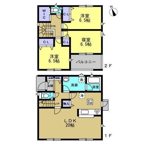 和歌山市新庄第4-3号棟　新築戸建の間取り