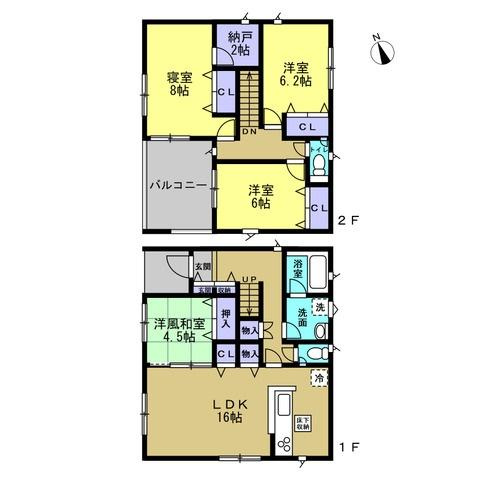 和歌山市新庄第4-4号棟　新築戸建の間取り