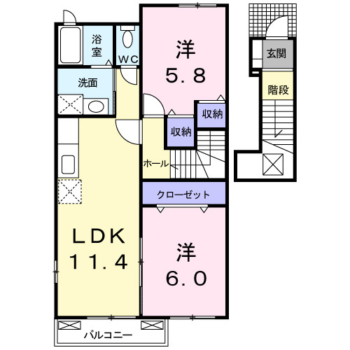 グリーン　ヒル　Ａの間取り