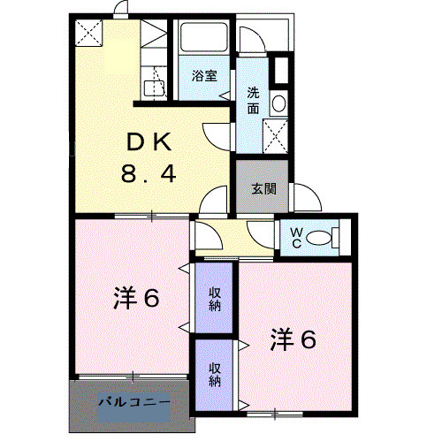サンパティークⅡの間取り