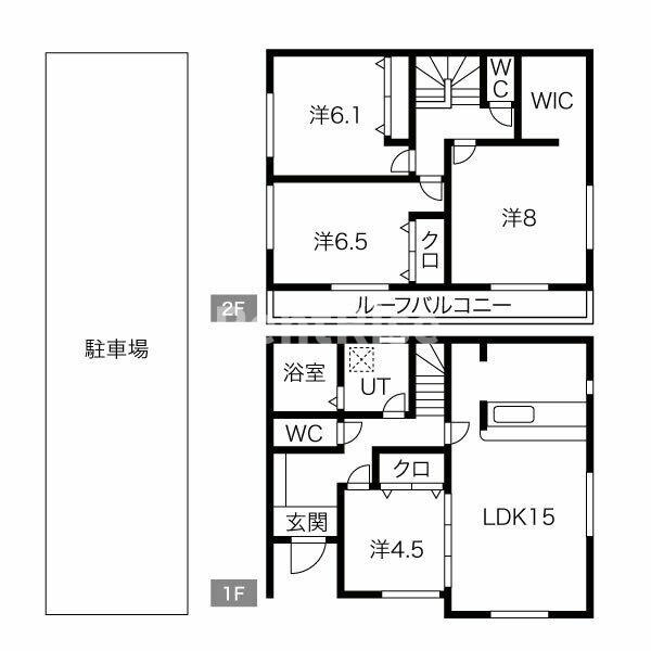 一宮市丹陽町九日市場　戸建の間取り