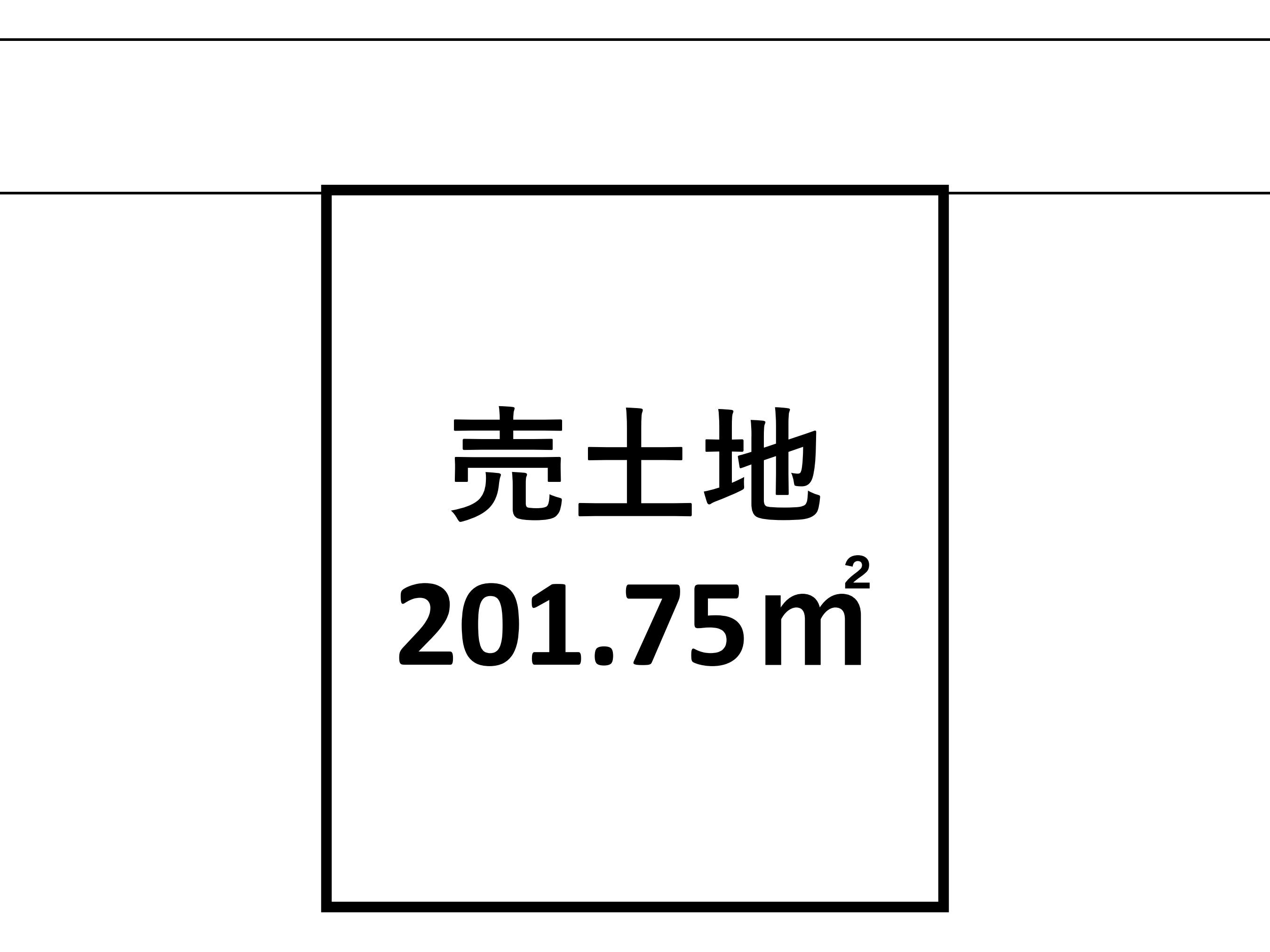 東俣町売土地の土地図|敷地面積約61坪！