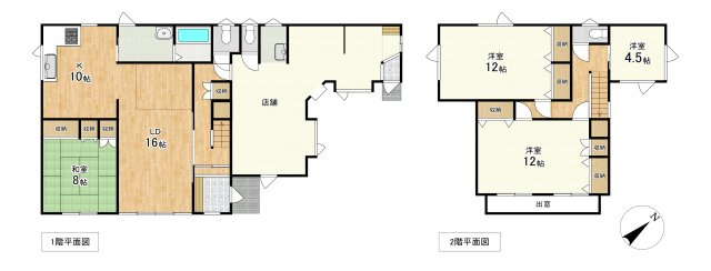 芦野5丁目★広々55坪の店舗付き住宅が900万円！