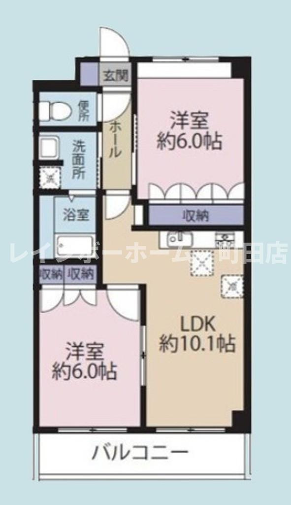 プランドール鶴間※初期費用分割あと払いサービス利用可能物件の間取り