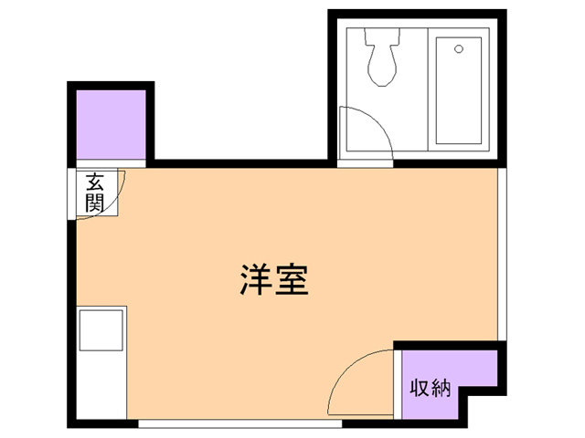 学）ハイツ六本木の間取り