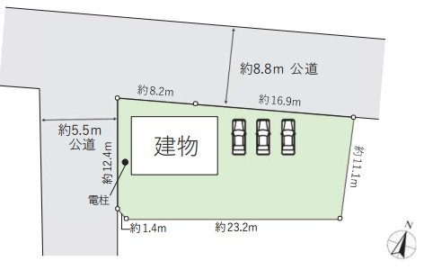 狭山市根岸1丁目　中古戸建の区画図