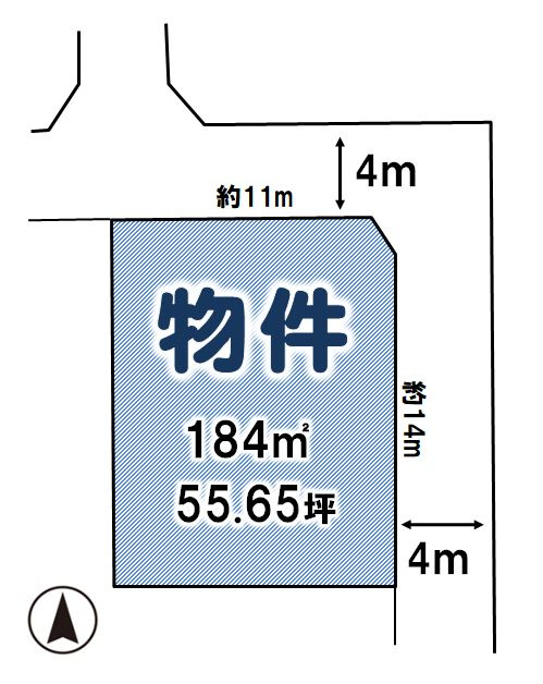 古河市東山田の土地図
