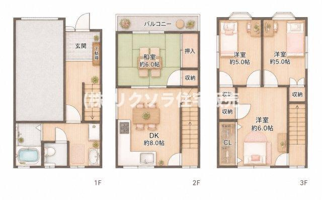 寿町　中古一戸建ての間取り|間取り図はいかがですか？ご希望を叶える間取りですか？リビングの広さは？水回りの位置は？カウンターキッチン？など色々な情報が集約されています。弊社ではリフォームなどのご相談も承っております。