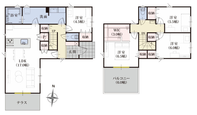 【間取り】 | 田方郡函南町仁田2期　新築一戸建て　全1棟