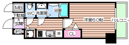 【間取り】 | プレサンス北浜ラ・フェスタ
