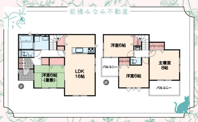 【新築】前橋市朝倉町3丁目　限定１棟　いろどりアイタウン　新築建売の間取り