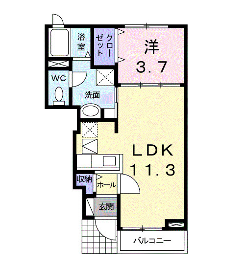 メゾンドソレイユⅡの間取り