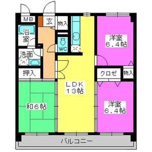 マンハイム板付の間取り