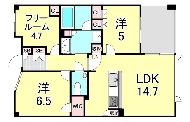パークシュロス芦屋の間取り