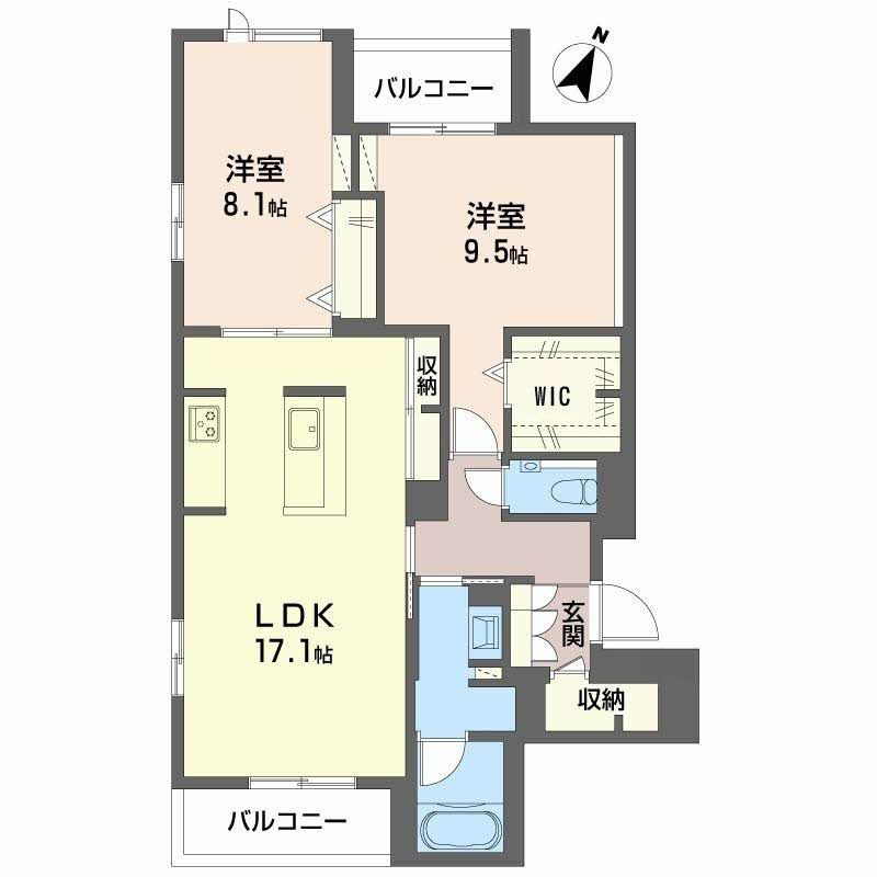 グレイス神戸住吉の間取り