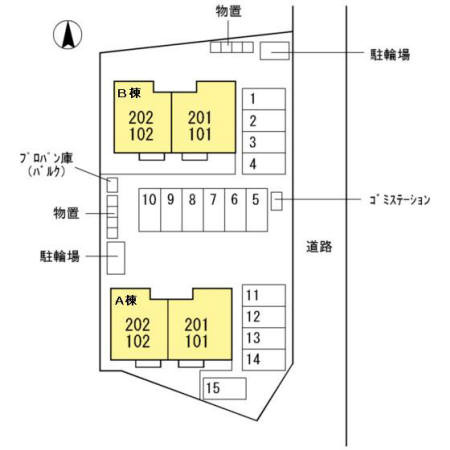 ハピネス高田の区画図