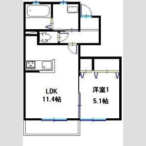 ルミエール北脇Ⅱの間取り