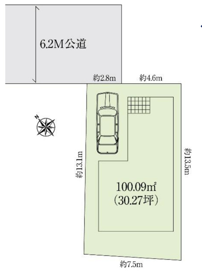 【区画図】 | 鶴ヶ島市鶴ヶ丘　新築戸建　全1棟　1号棟