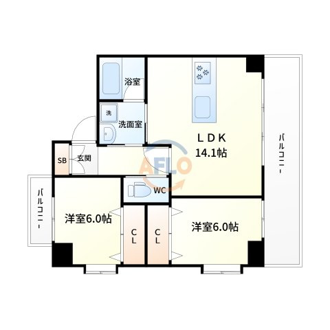 ルリーフ江坂の間取り|間取り