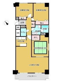 クリーンリバー新発寒2の間取り