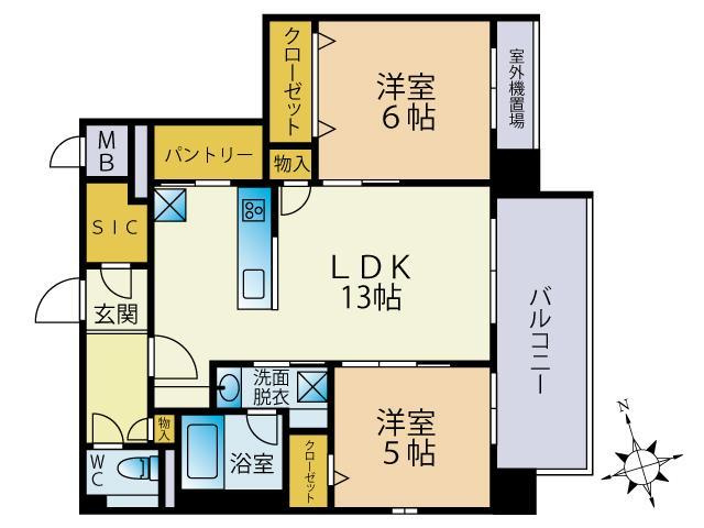 Odaki Bldg OTEMONの間取り|使いやすい間取りです。