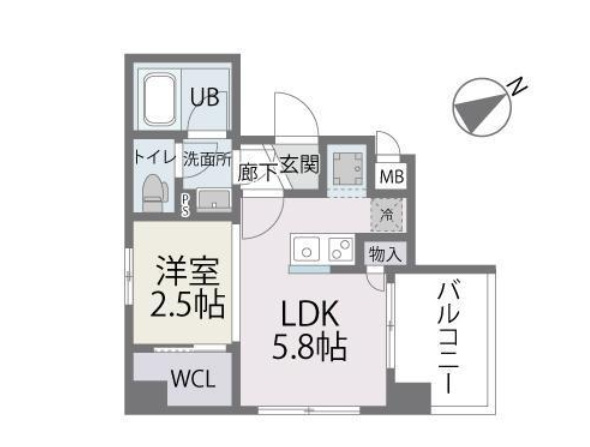 アルティザ大橋駅前の間取り|使いやすい間取りです。