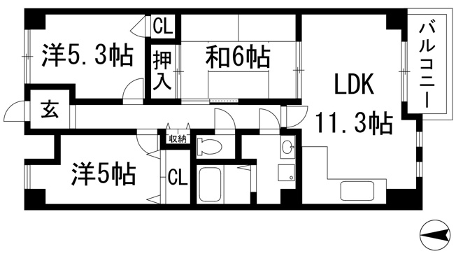 【間取り】 | エリシオン宝塚