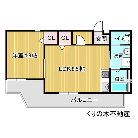 【間取り】 | Shimanami Hills | 1LDKのお部屋です