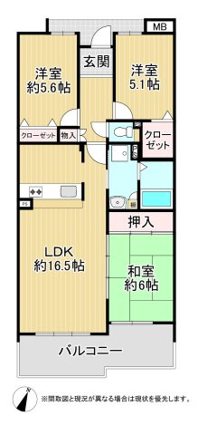 久岐の浜シーサイドファイラム21・5街区4号棟（C-30）の間取り