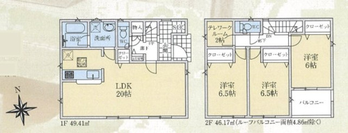 日高市上鹿山第4　クレイドルガーデン　新築戸建　全3棟　1号棟の画像