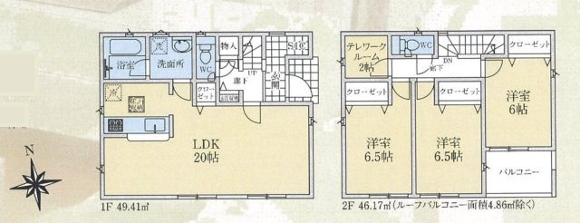 【間取り】 | 日高市上鹿山第4　クレイドルガーデン　新築戸建　全3棟　1号棟