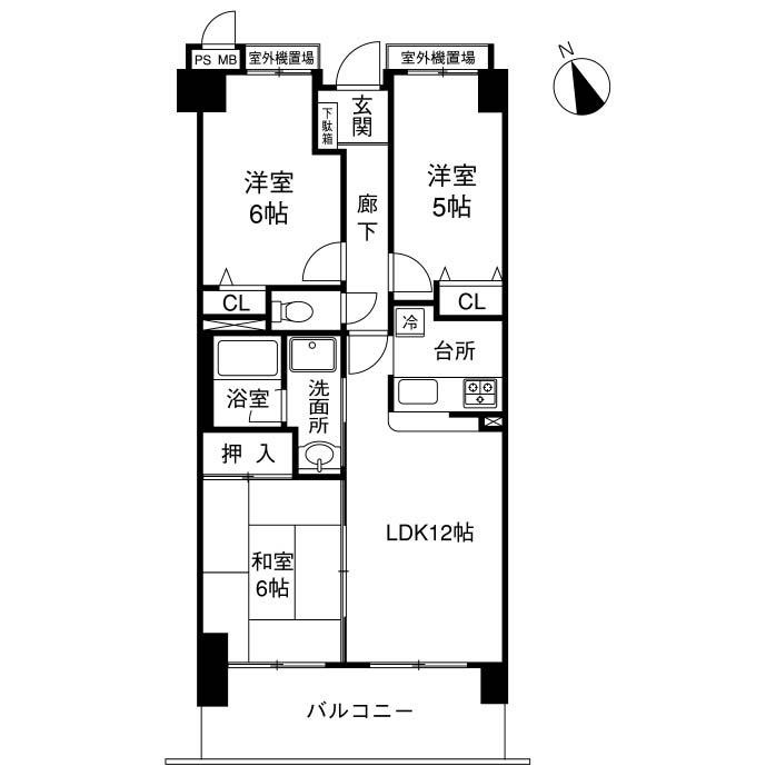ライオンズマンション熊取の間取り