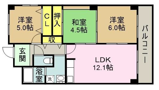 ベガ中上の間取り