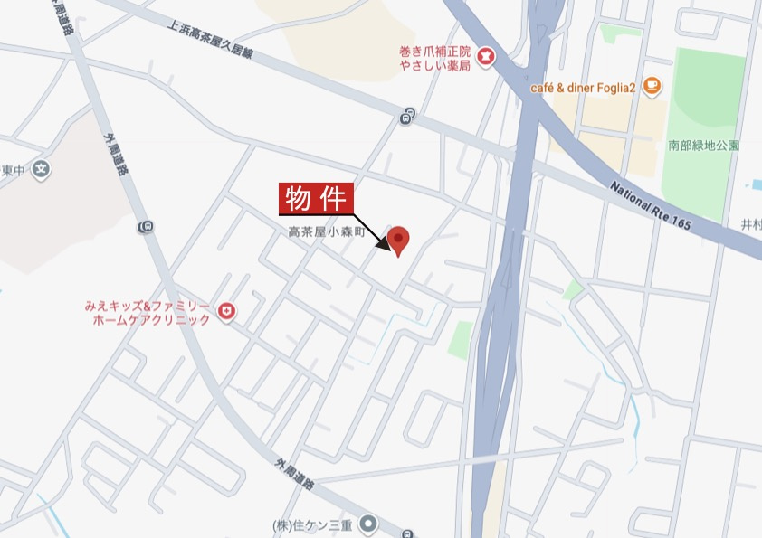 津市高茶屋小森町《グリーンライフ高茶屋》の地図|詳細Map