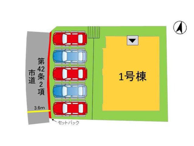 糟屋郡志免町吉原第4-1棟（1号棟）の区画図|配置図