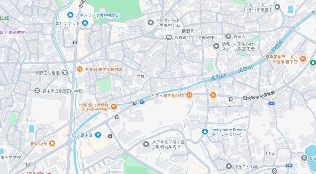 豊中市熊野町　第1期　売土地の地図