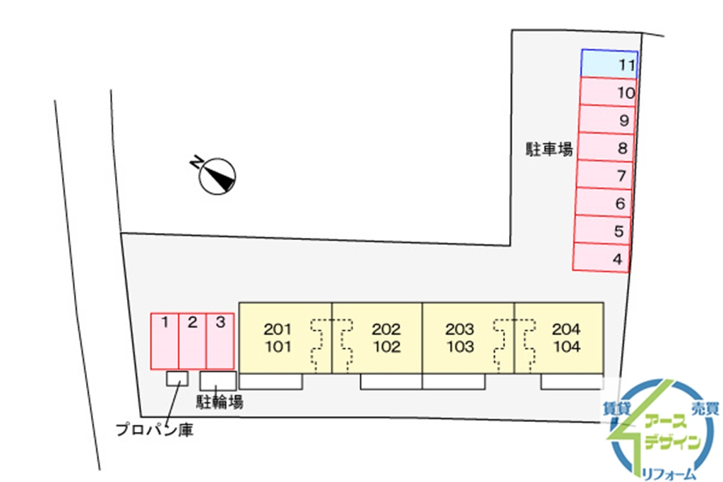 アン・フルールの駐車場