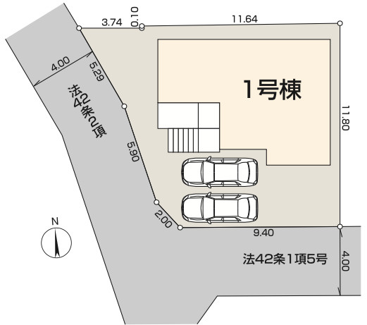 【仲介手数料無料】所沢市　山口第７　全１棟　所沢市の不動産なら西武ハウジングの区画図