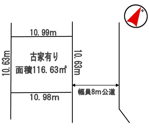 散田町5丁目　売地の土地図