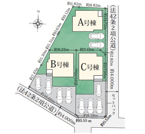 新築戸建　富士宮市富士見ヶ丘777番　B号棟の区画図|B号棟