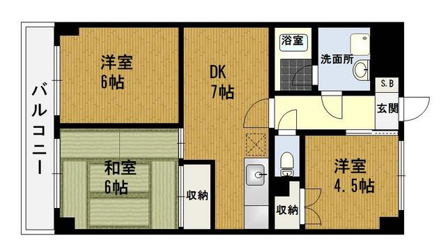 グランドゥールオークラＮｏ．１の間取り