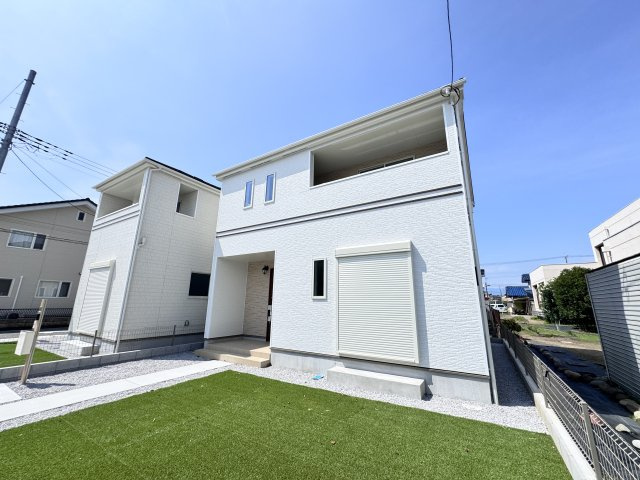 新築　佐波郡玉村町下新田　Heartful　Town　B号棟の外観|現地写真　佐波郡玉村町下新田　Heartful　Town